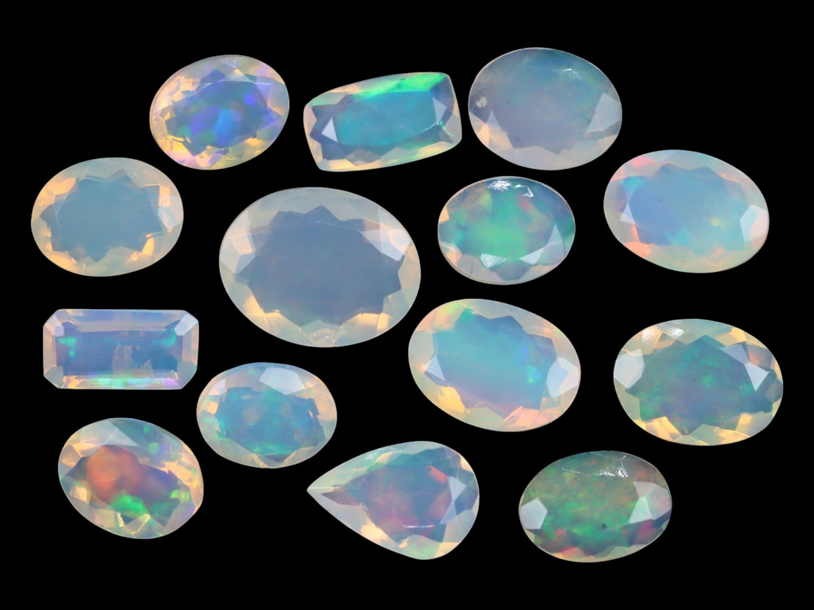 19.37ct Natural Ethiopian Rainbow White Opal Parcel Lot (1 of 1)