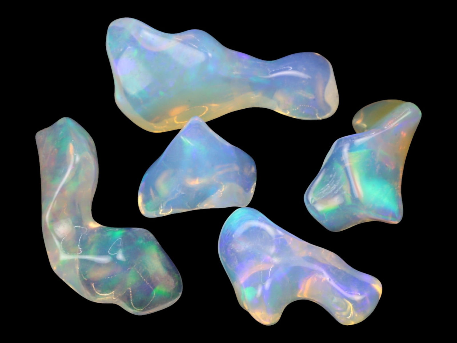 21.08ct Natural Ethiopian Rainbow White Opal Parcel Lot (1 of 1)