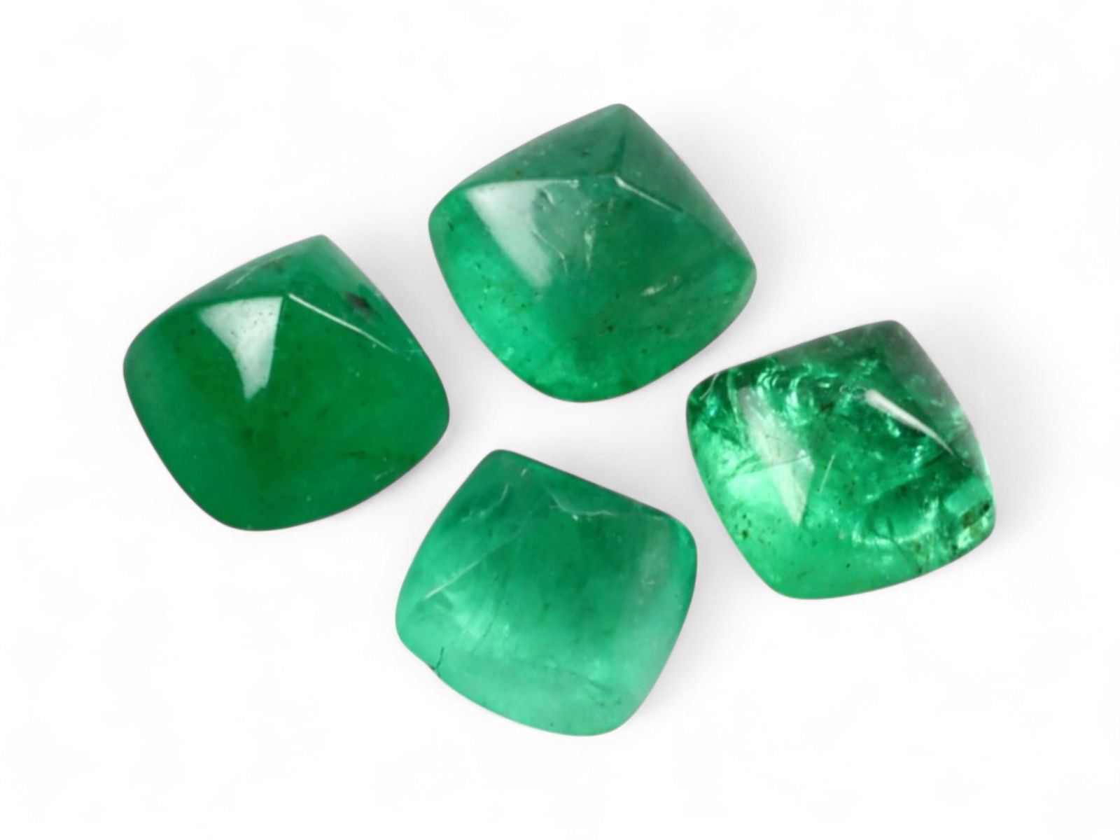 2.54 Carats Rich Green Emerald Sugarloaf Lot - Natural Colombian Stones (1 of 1)