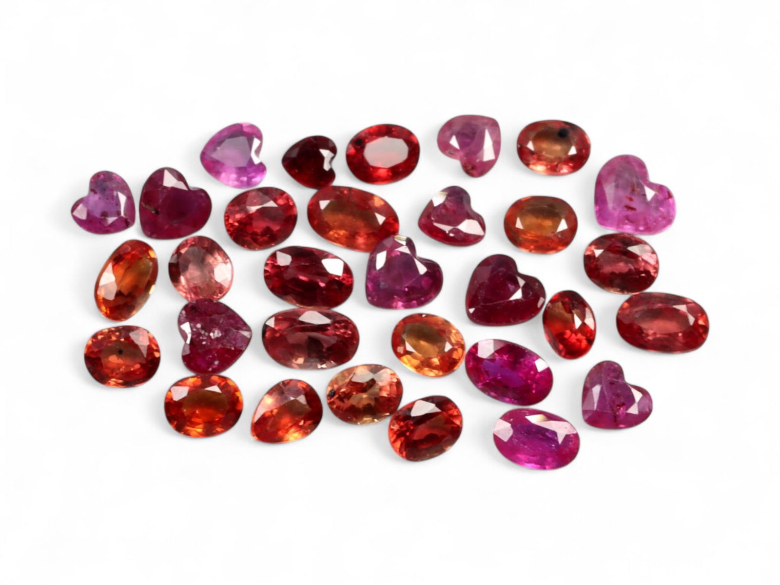 7.53 Carats Pink to Fiery Red Songea Sapphire Parcel - Natural Tanzanian Stones (1 of 1)