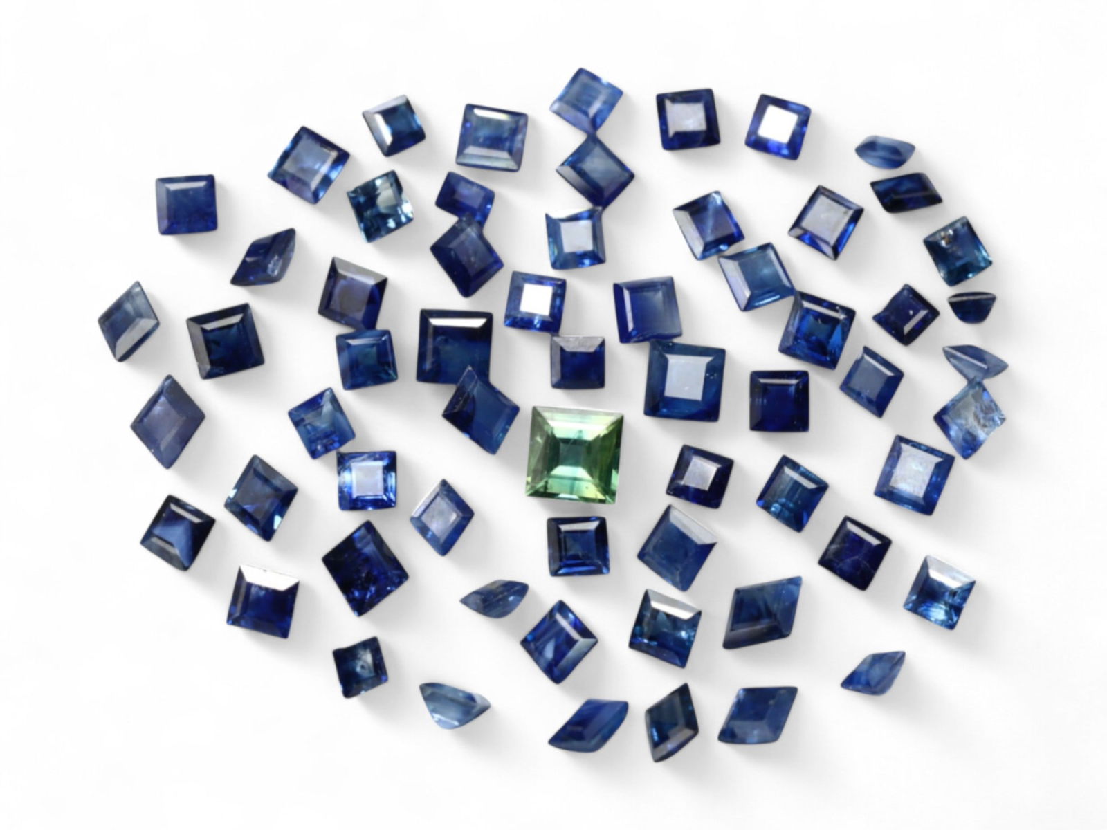 10.00 Carats Royal Blue Square-Cut Sapphire Parcel - Natural Sri Lankan Stones (1 of 1)