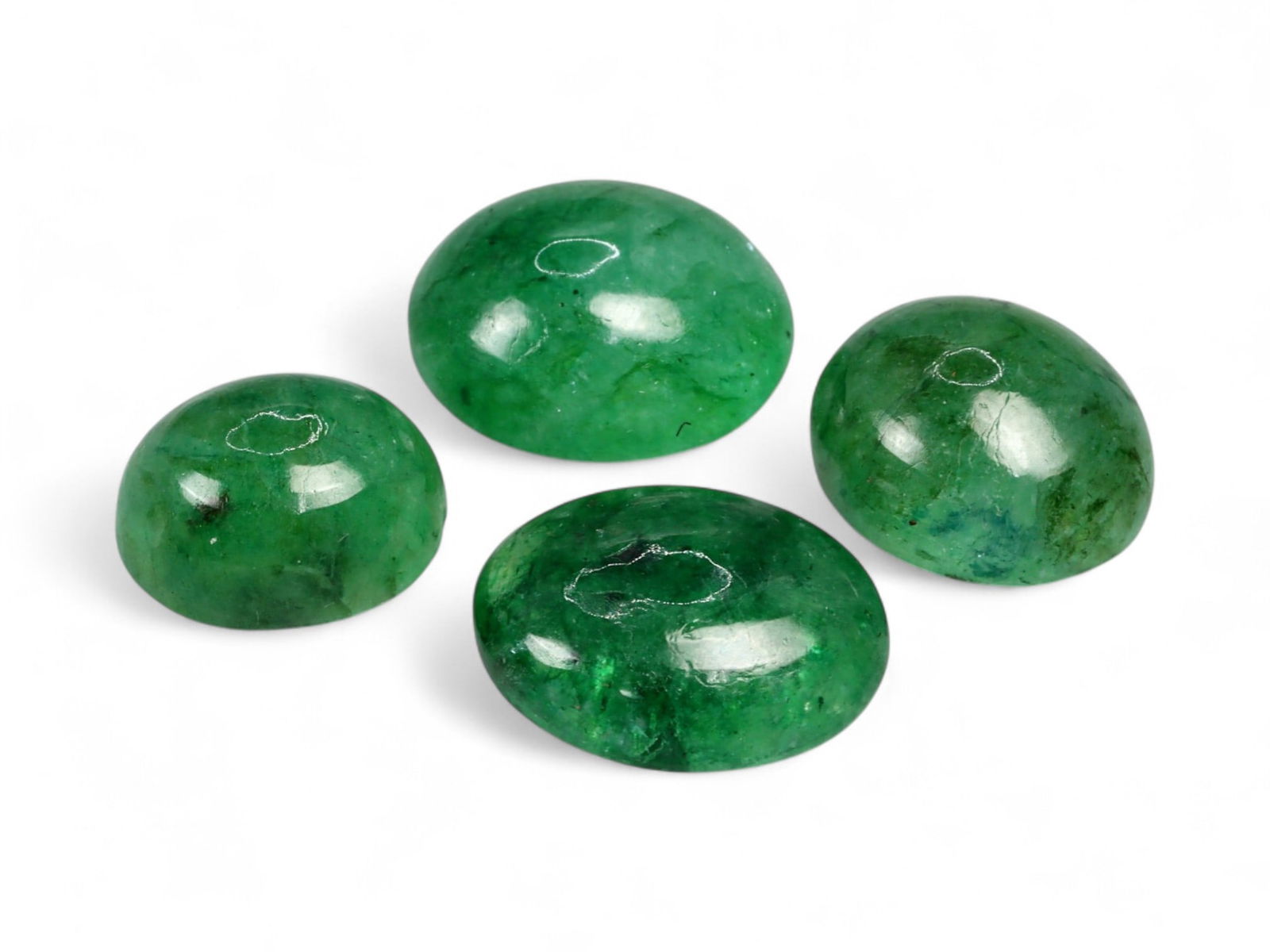 29.00 Carats Deep Green Emerald Cabochon Lot - Natural Zambian Stones (1 of 1)
