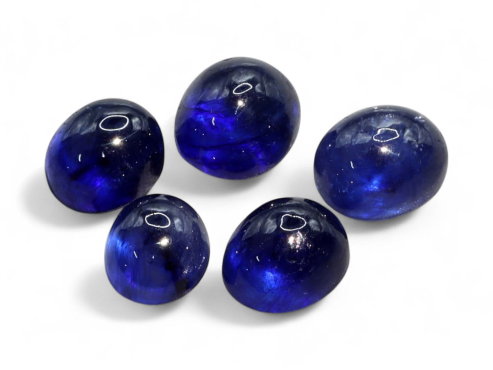 15.90 Carats Deep Blue Sapphire Cabochon Lot - Natural African Stones (1 of 1)