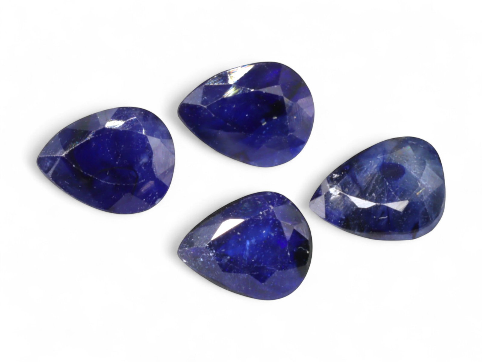 11.50 Carats Deep Blue Sapphire Pear Lot - Natural African Stones (1 of 2)