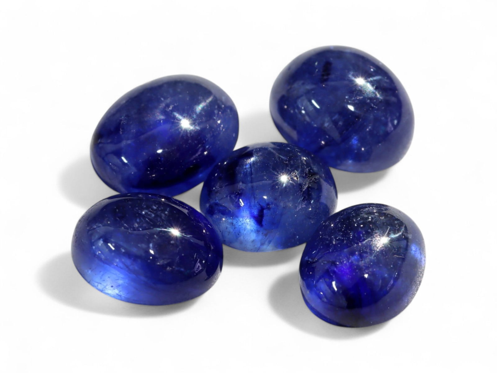 14.49 Carats Deep Blue Sapphire Cabochon Lot - Natural African Stones (1 of 1)