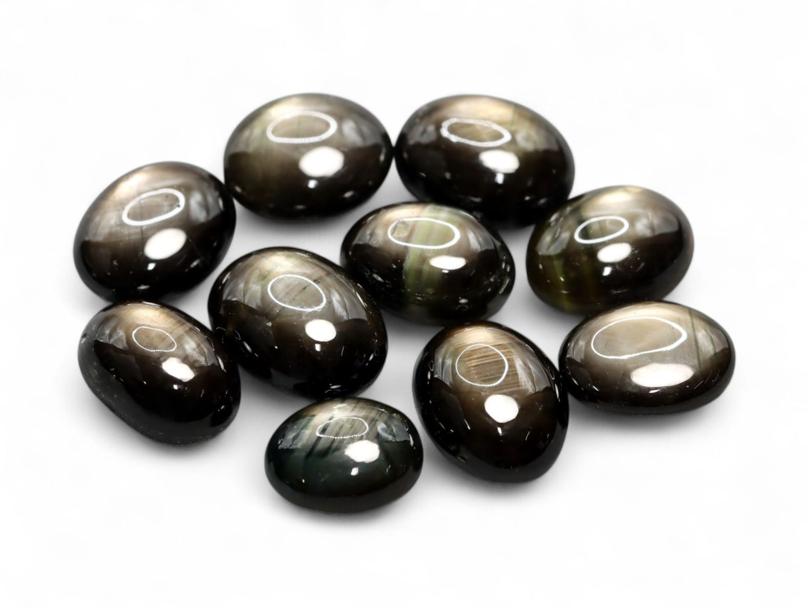 19.84 Carats Black Star Sapphire Cabochon Lot - Natural Thai Stones (1 of 1)