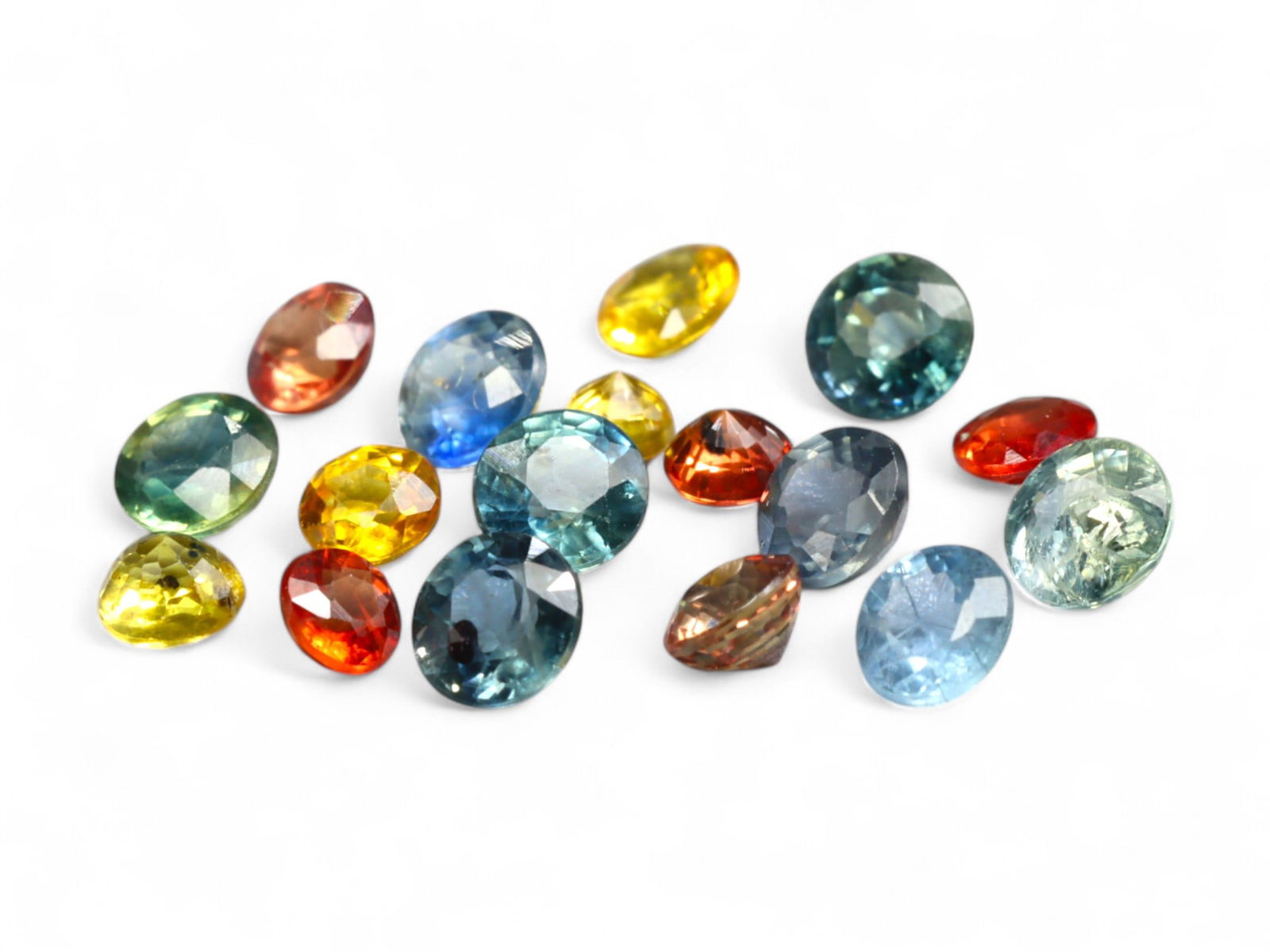 5.10 Carats Fancy Color Sapphire Round Lot - Natural Sri Lankan Stones (1 of 1)