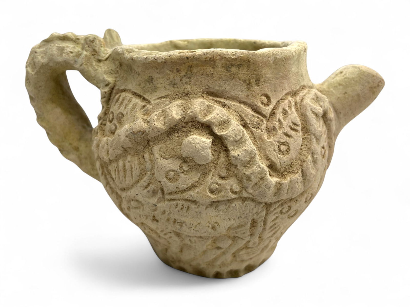 Ancient Roman Mythical Sea Creature Relief Terracotta Jug, c. 1st-3rd Century CE, 378g (1 of 8)