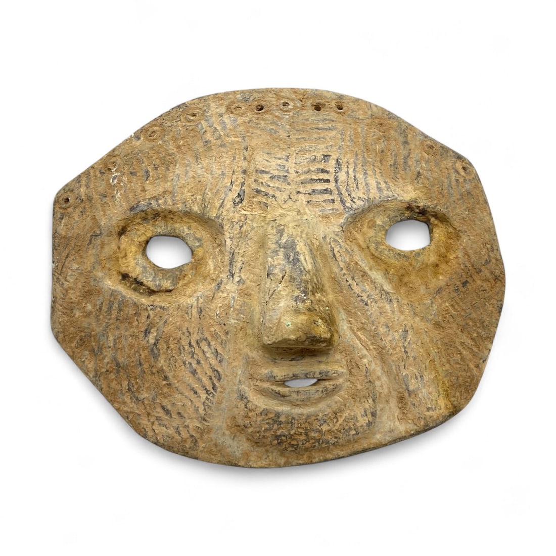 Ancient Near Eastern Anthropomorphic Schist Ritual Mask, c. 3rd-2nd Millennium BCE, 897g (1 of 3)