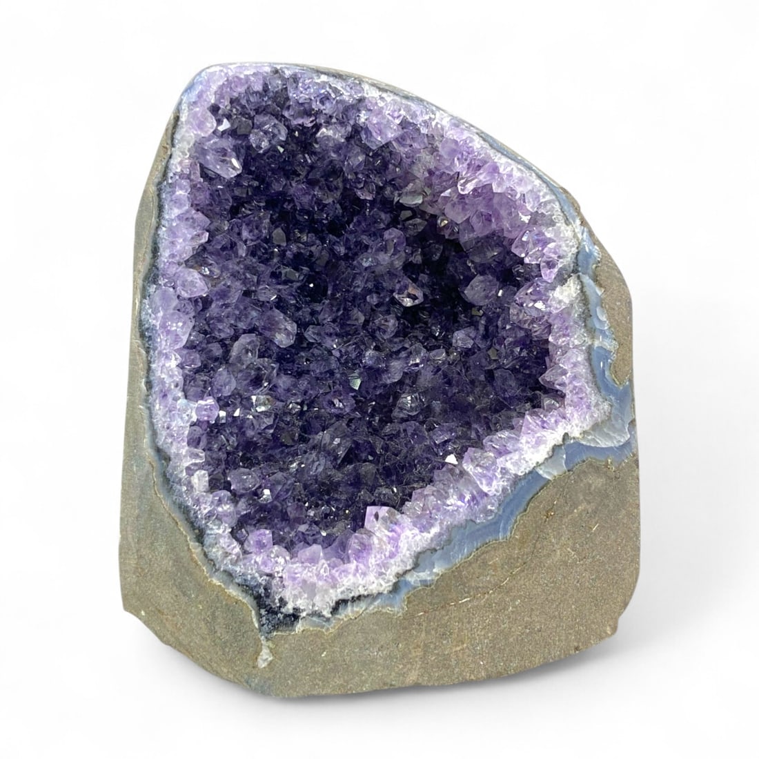 Brazilian Geode Crystal Cluster Amethyst Druzy Interior Formation, 300g (1 of 4)