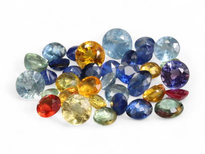 5.16 Carats Fancy Sapphire Lot - Natural Mixed-Color Stones: This lively lot of fancy sapphires bursts with a kaleidoscope of color, ranging from vivid blues, golden yellows, and fiery reds to fresh greens and soft violets. Each stone displays the durability an