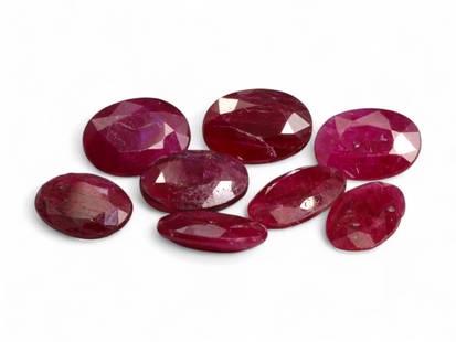 6.53 Carats Mixed-Red Ruby Lot - Natural Loose Stones: This ruby lot presents a lively range of reds, from vivid pinkish-red to deep crimson, each stone carrying its own unique tone and internal character. The faceting enhances their natural luster, with