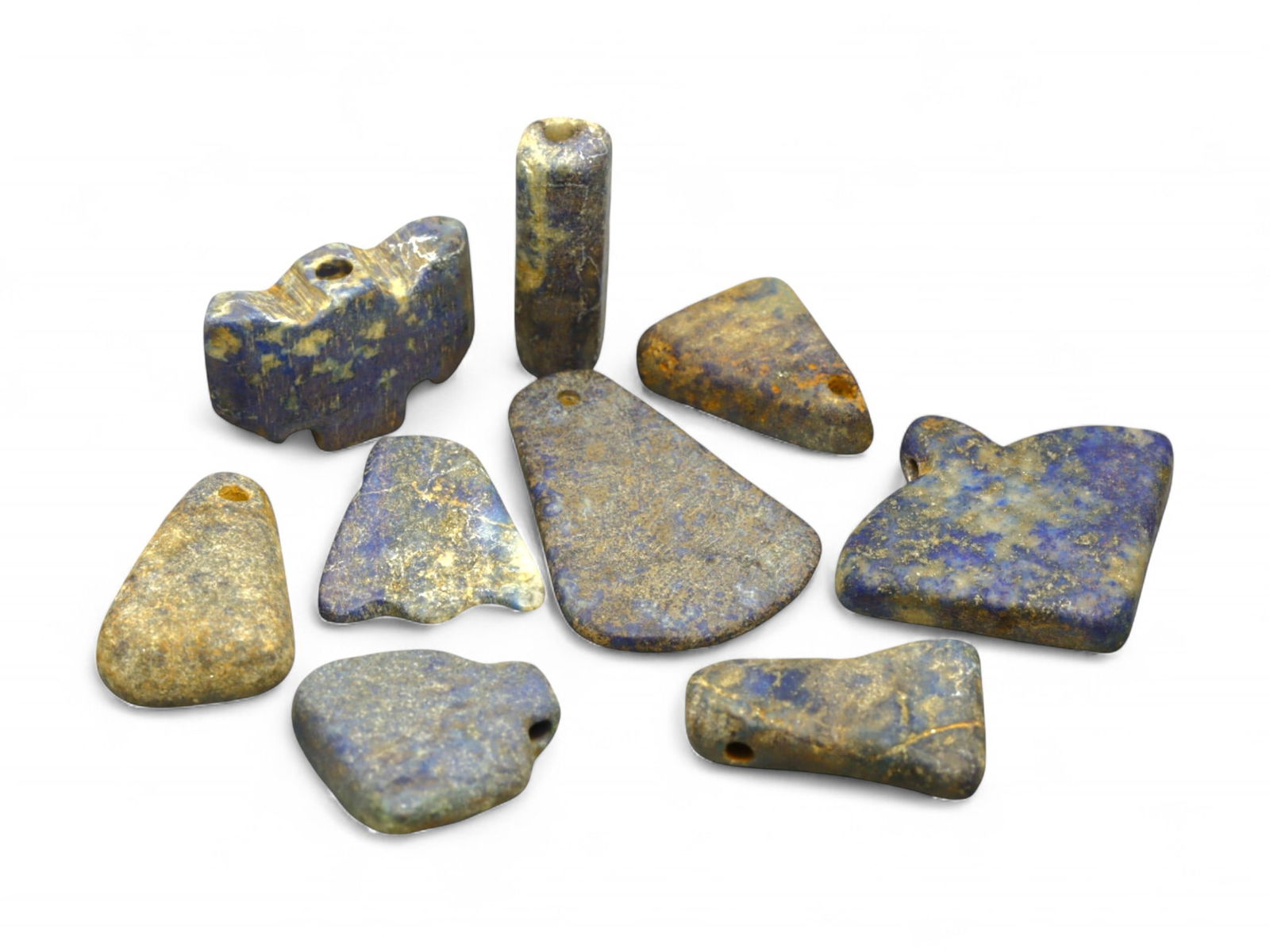 Ancient Bactrian Geometric Lapis Lazuli Amulet Group, c. 2300-1800 BCE, 40g (1 of 1)