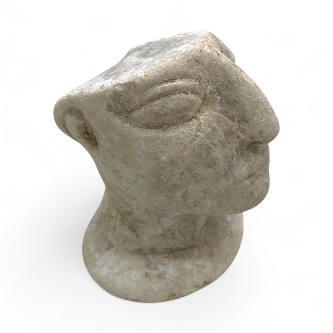 Ancient Bactrian Chlorite Stylized Bust Sculpture, c. 3rd-2nd Millennium BCE, 146g (1 of 4)