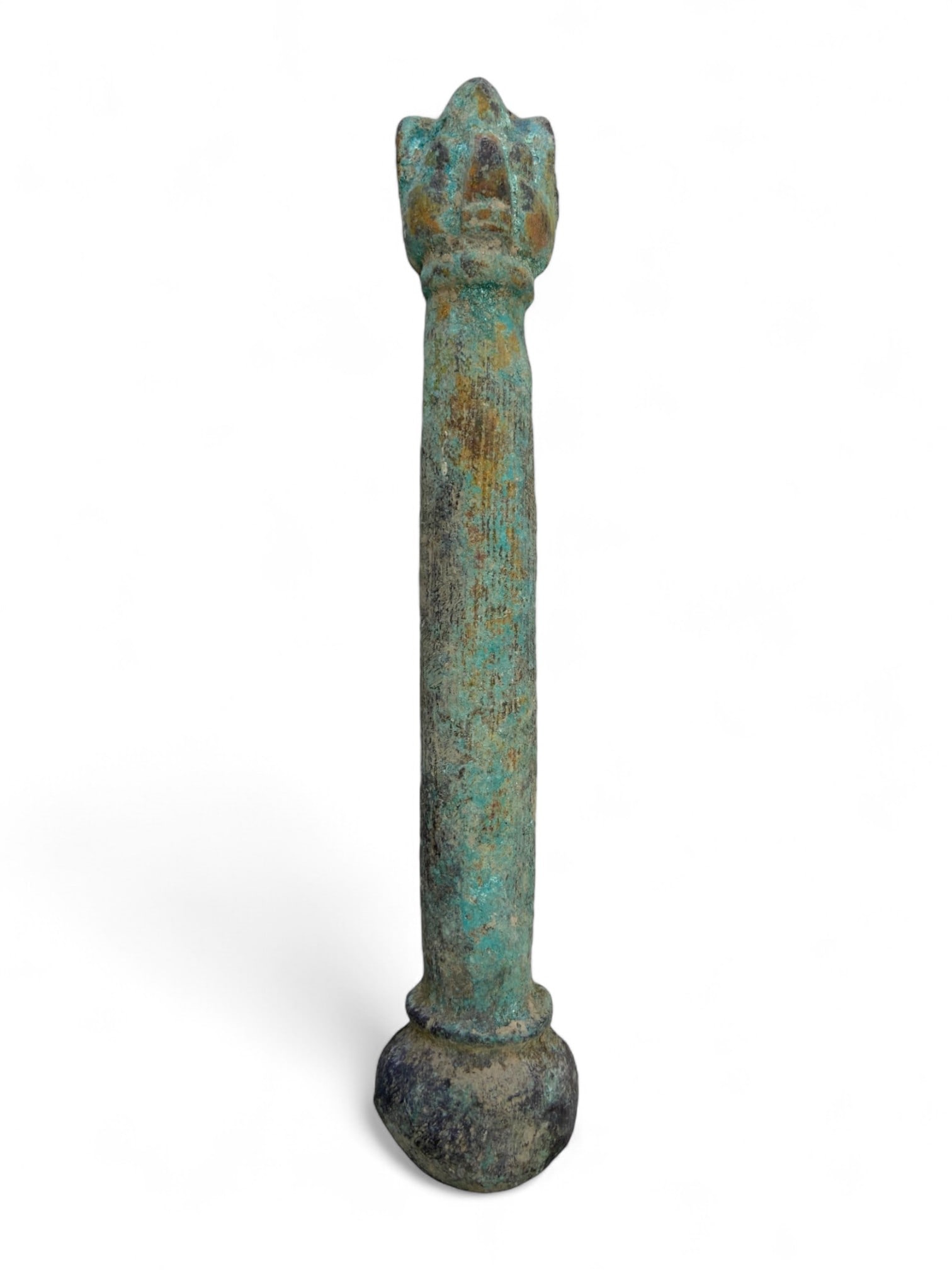 Ancient Near Eastern Bronze Flanged Mace Head with Crown Motif, c. 2nd Millennium BCE, 1216g (1 of 4)