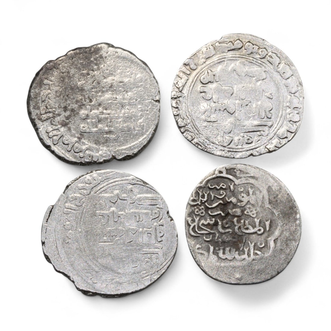 Ancient Medieval Abbasid Silver Dirham Coins Collection, c. 9th-10th Century CE, 12g (1 of 2)