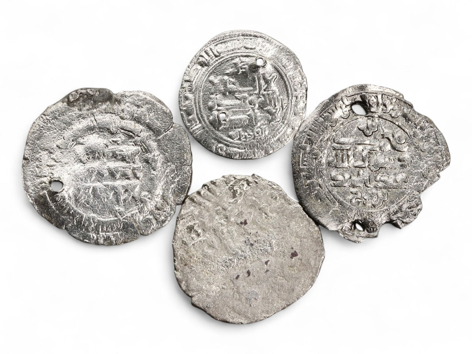 Ancient Medieval Islamic Caliphate Silver Dirham Coins Collection, c. 8th-10th Century CE, 12g (1 of 2)