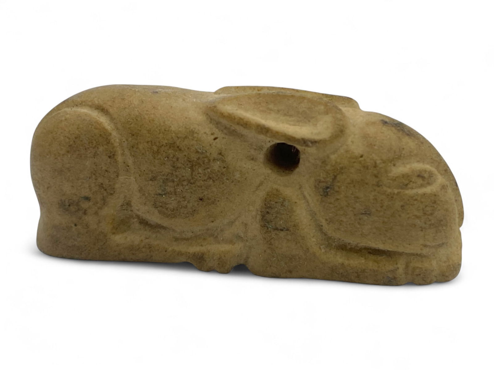 Ancient Chinese Zodiac Rabbit Amulet in Carved Stone, c. Han Dynasty, 9g (1 of 4)