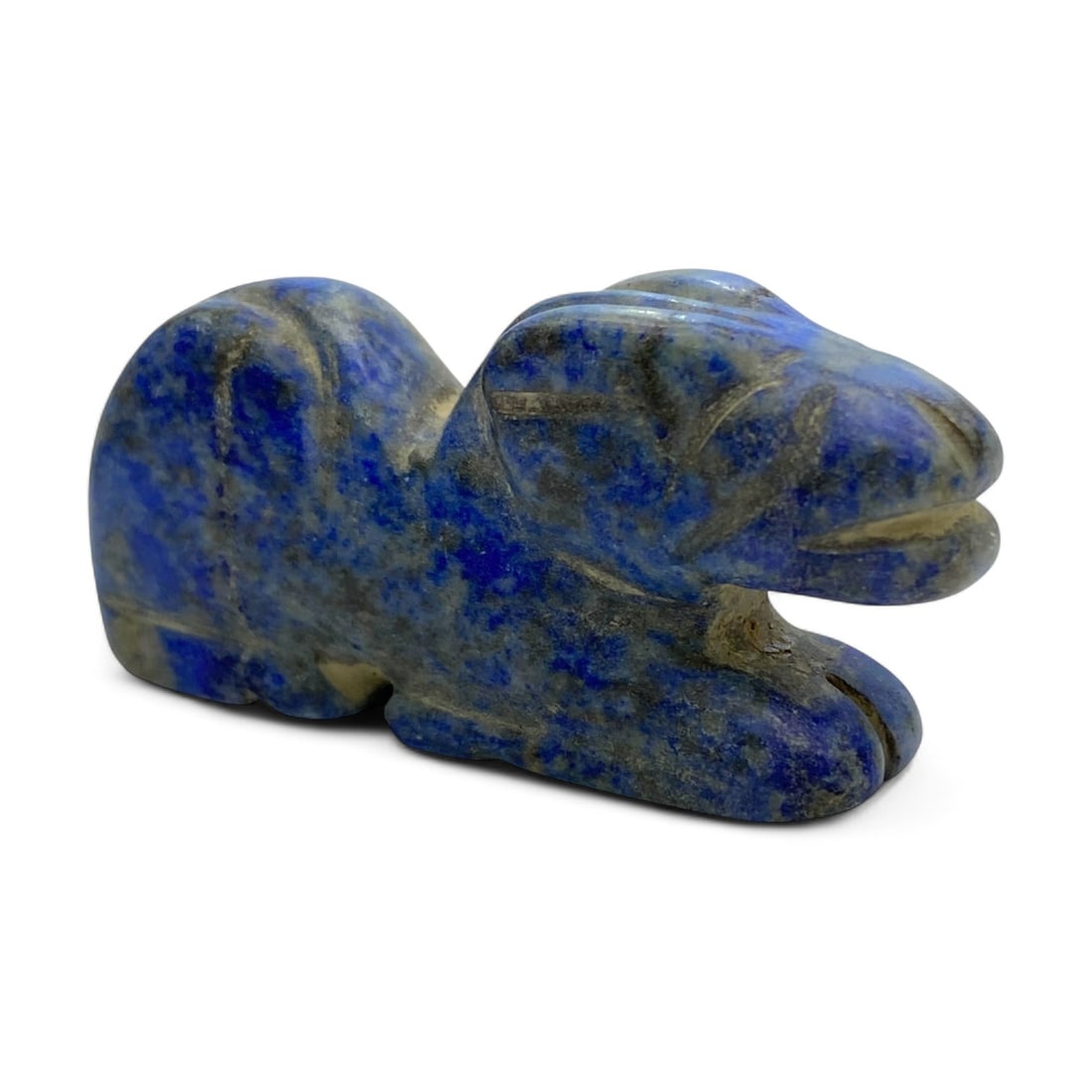 Ancient Near Eastern Reclining Animal Lapis Lazuli Figurine, c. 2nd Millennium BCE, 41g (1 of 4)
