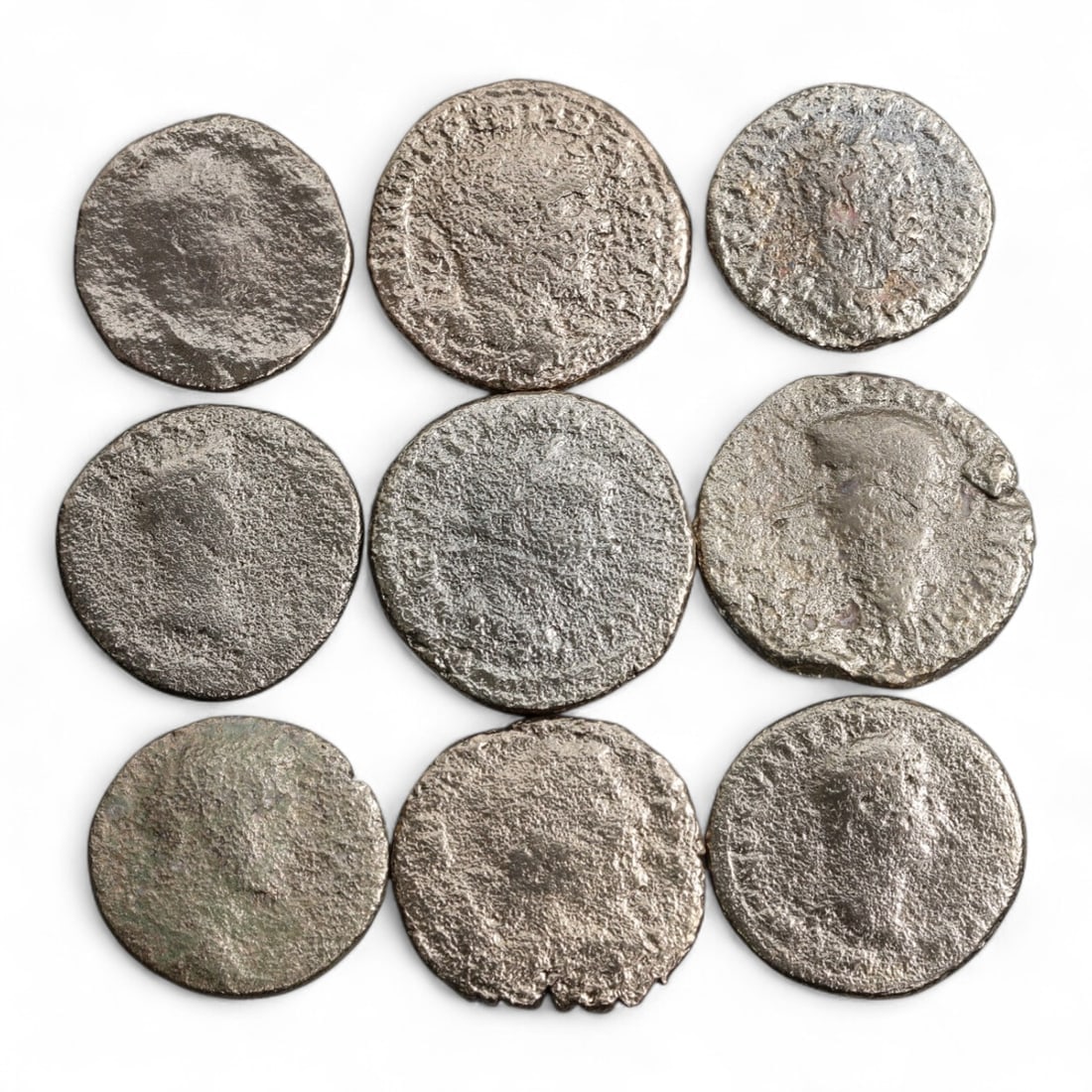 Ancient Roman Imperial Portrait Bronze Sestertius & Dupondius Coin Lot, c. 1st-3rd Century CE, 103g (1 of 2)