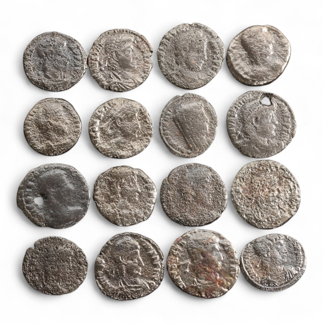 Ancient Roman AE3 Imperial Bronze Coin Collection, c. 4th Century CE, 26 gram (1 of 2)