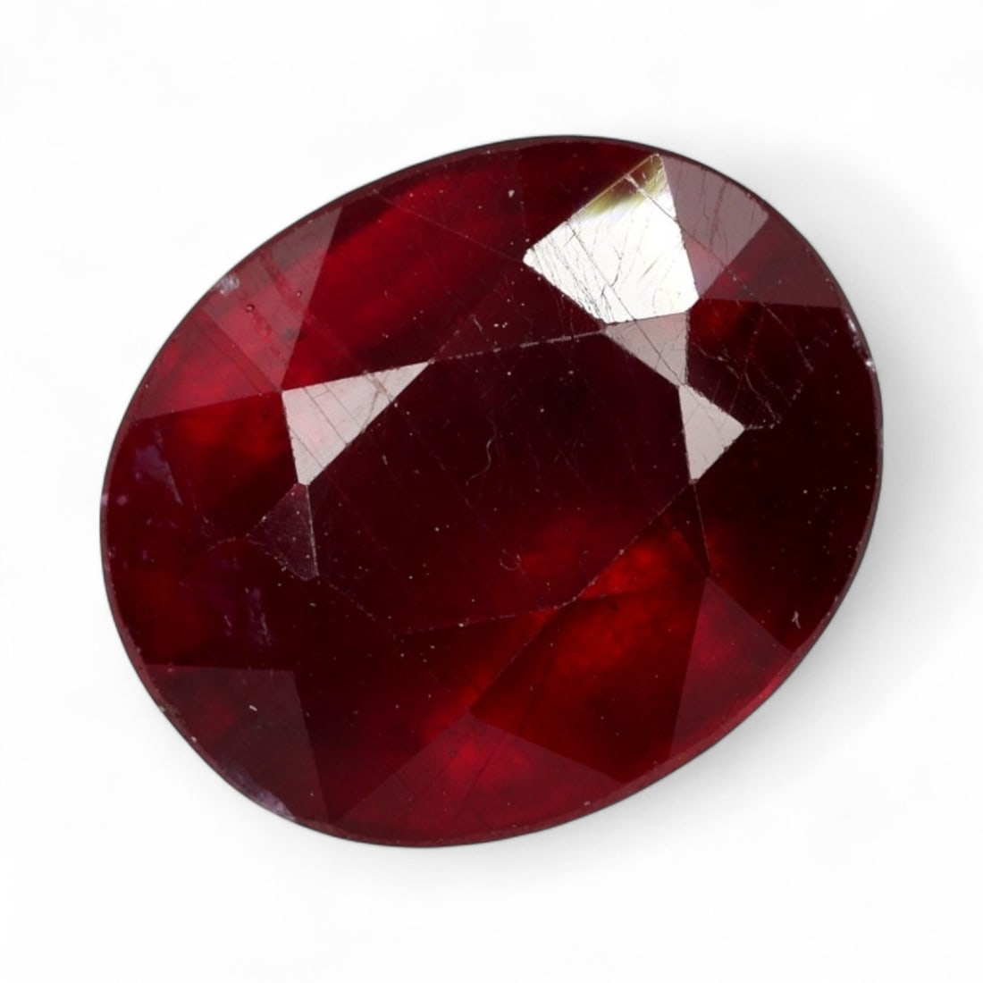 7.95 Carats Deep Red Ruby Oval - Natural Madagascar Stone (1 of 2)