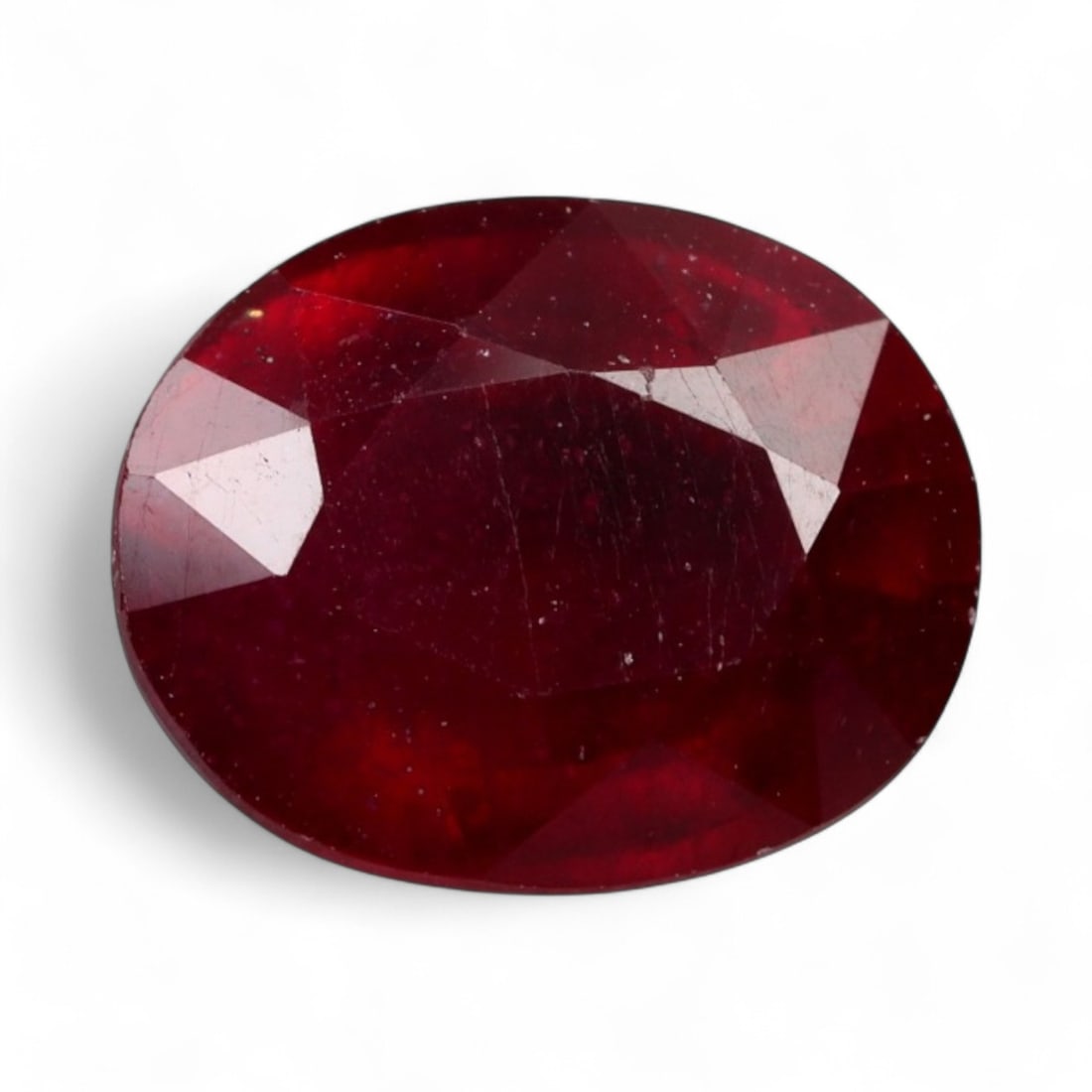 4.35 Carats Deep Red Ruby Oval - Natural Madagascar Stone (1 of 2)