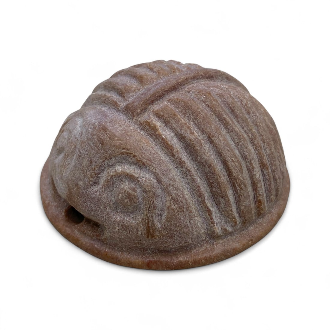 Ancient Medieval Zoomorphic Dome Amulet in Stone, c. 12th-15th Century CE, 102g (1 of 3)