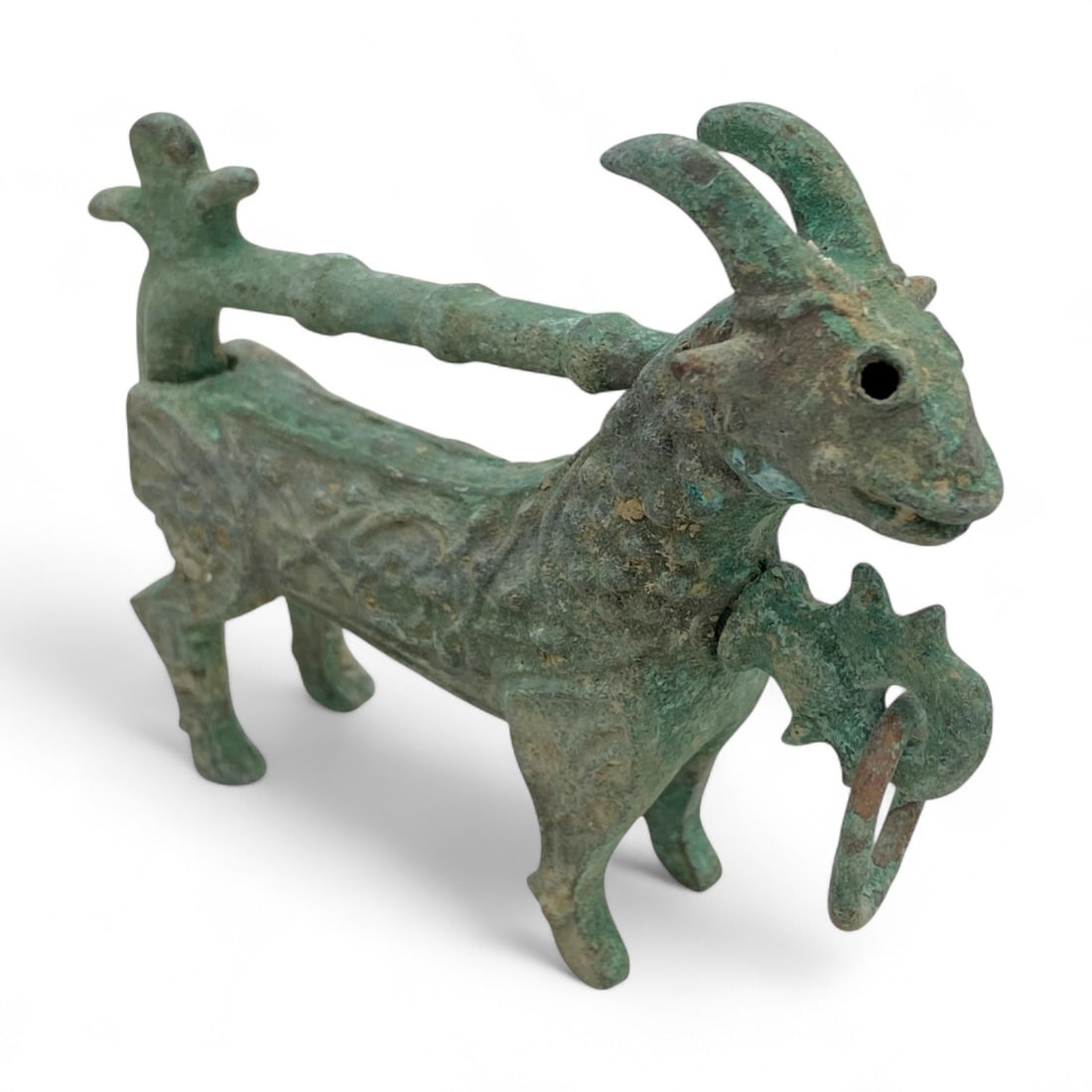 Ancient Byzantine Goat-Form Bronze Lock, c. 6th-9th Century CE, 156g (1 of 3)