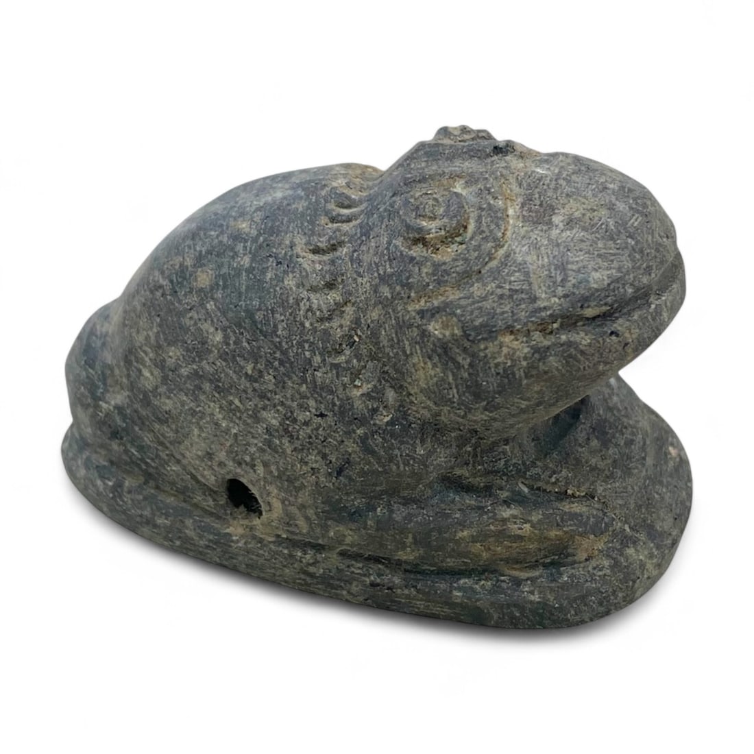 Ancient Bactrian Green Chlorite Frog Amulet, 3rd-2nd Millennium BCE, 80g (1 of 3)