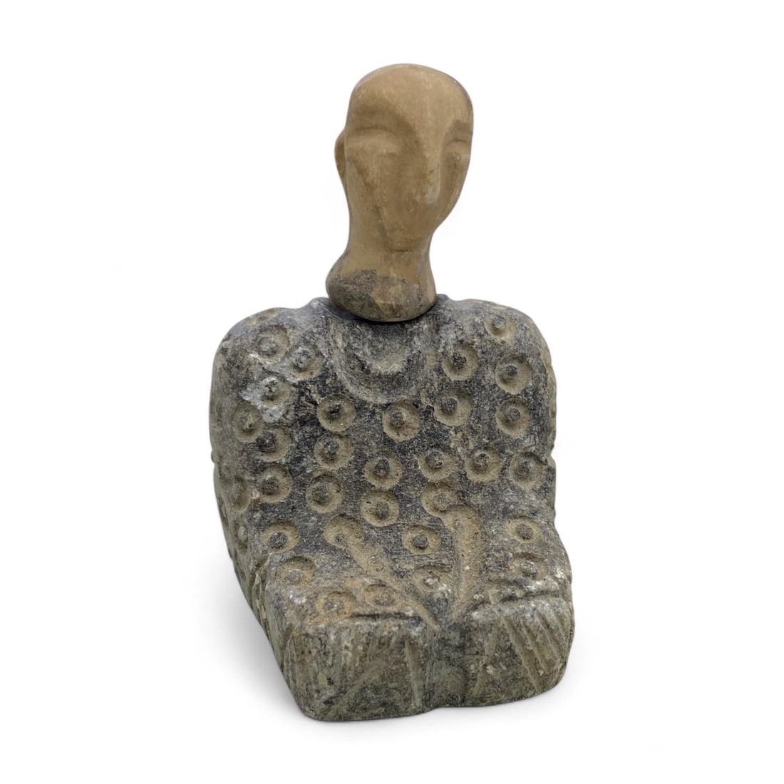 Ancient Bactrian Steatite and Limestone Idol, c. 3rd-2nd Millennium BCE, 124g (1 of 3)