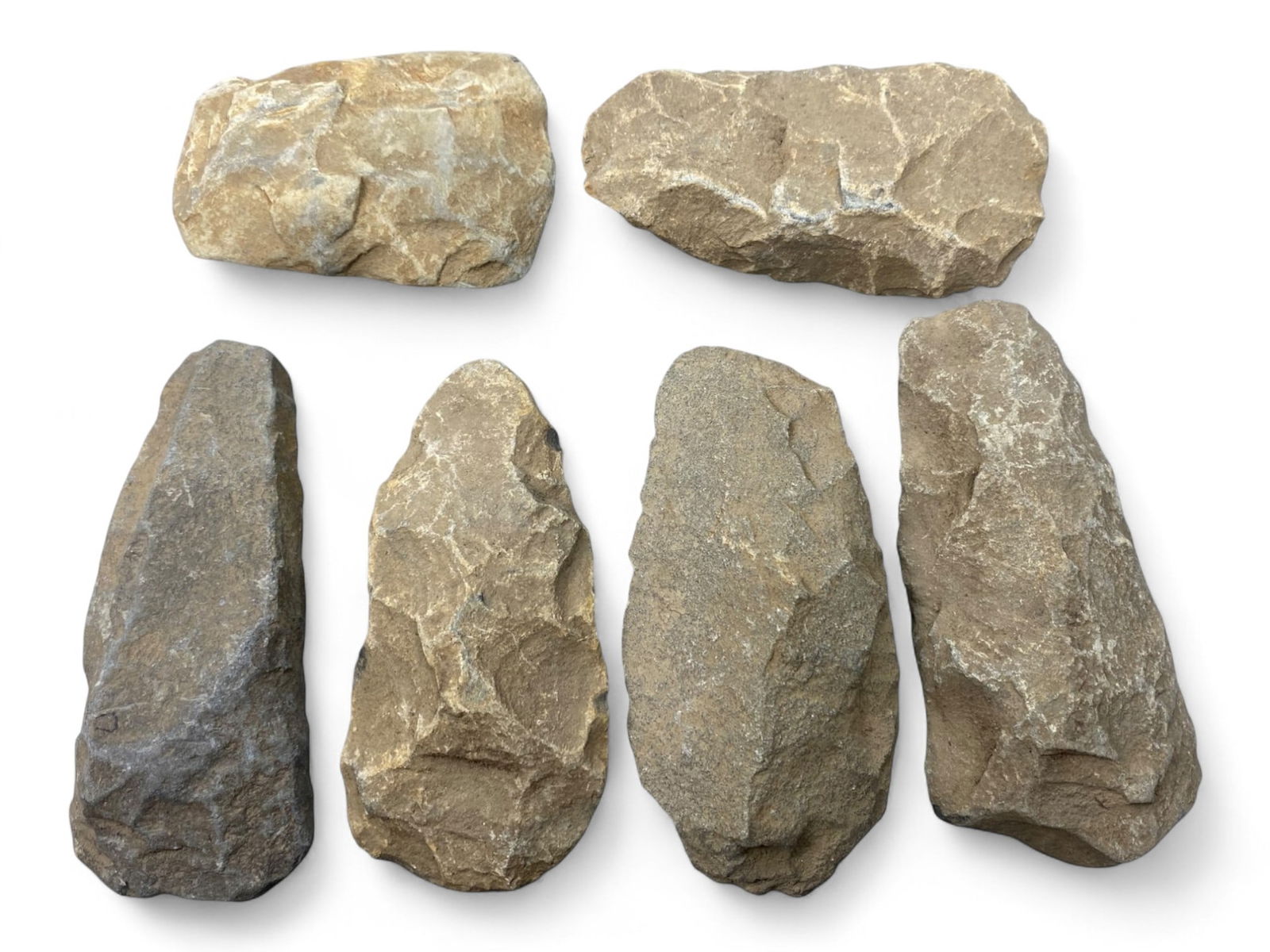Prehistoric Lower to Middle Paleolithic Hand Axe and Chopper Tool Set, c. 300,000-50,000 BCE, 700g (1 of 2)