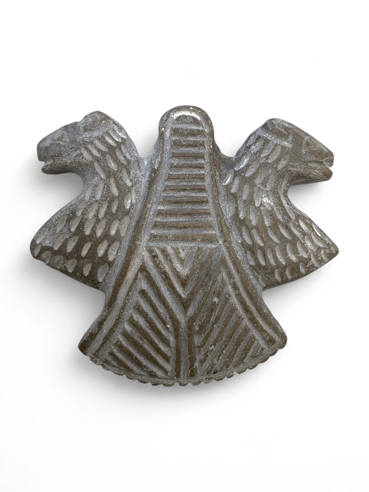 Ancient Near Eastern Double-Headed Lion Symbolic Stone Amulet, c. 2nd-1st Millennium BCE, 50g (1 of 2)