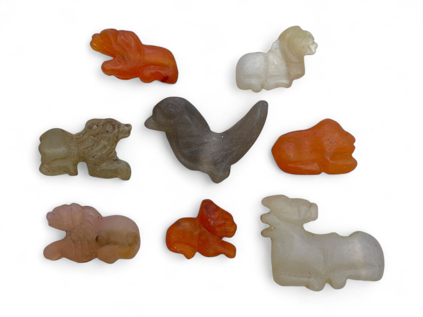 Ancient Medieval Zoomorphic Semi-Precious Stone Amulet Collection, c. 9th-13th Century CE, 14g (1 of 1)