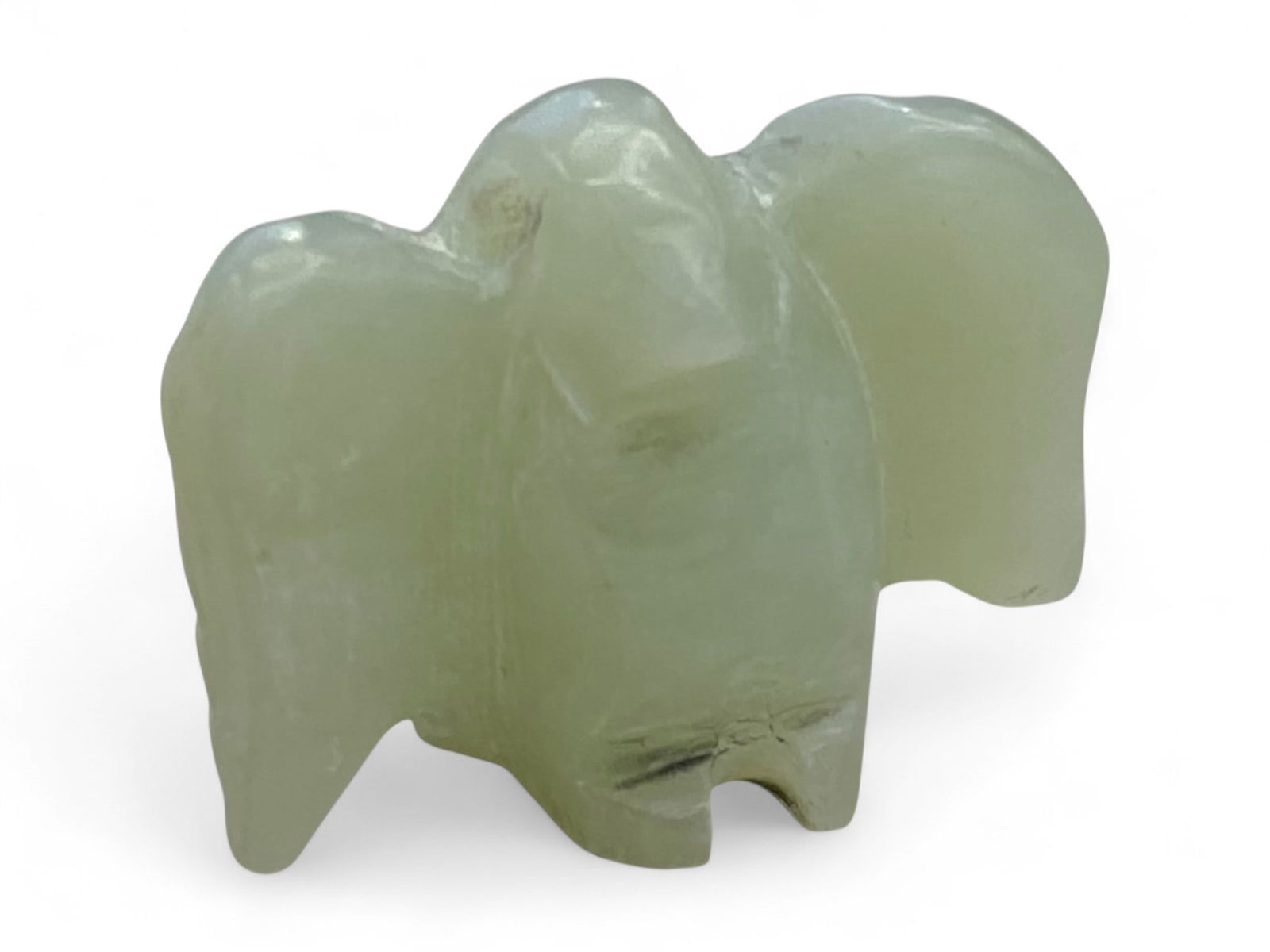 Ancient Near Eastern Jade Vulture Effigy Amulet, c. 2nd-1st Millennium BCE, 9g (1 of 3)