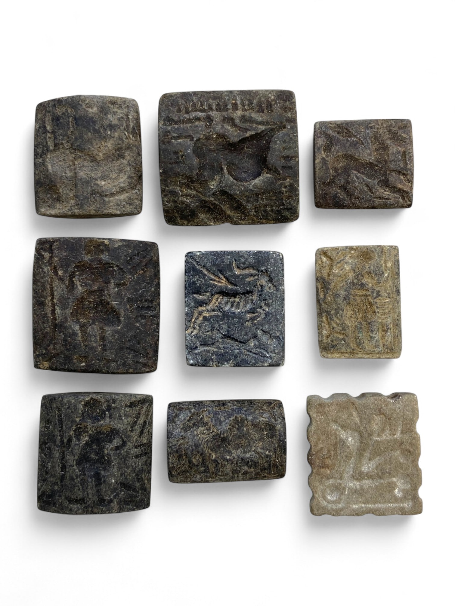 Ancient Indus Valley Animal Motif Steatite Stamp Seal Collection, c. 2600-1900 BCE, 63g (1 of 1)