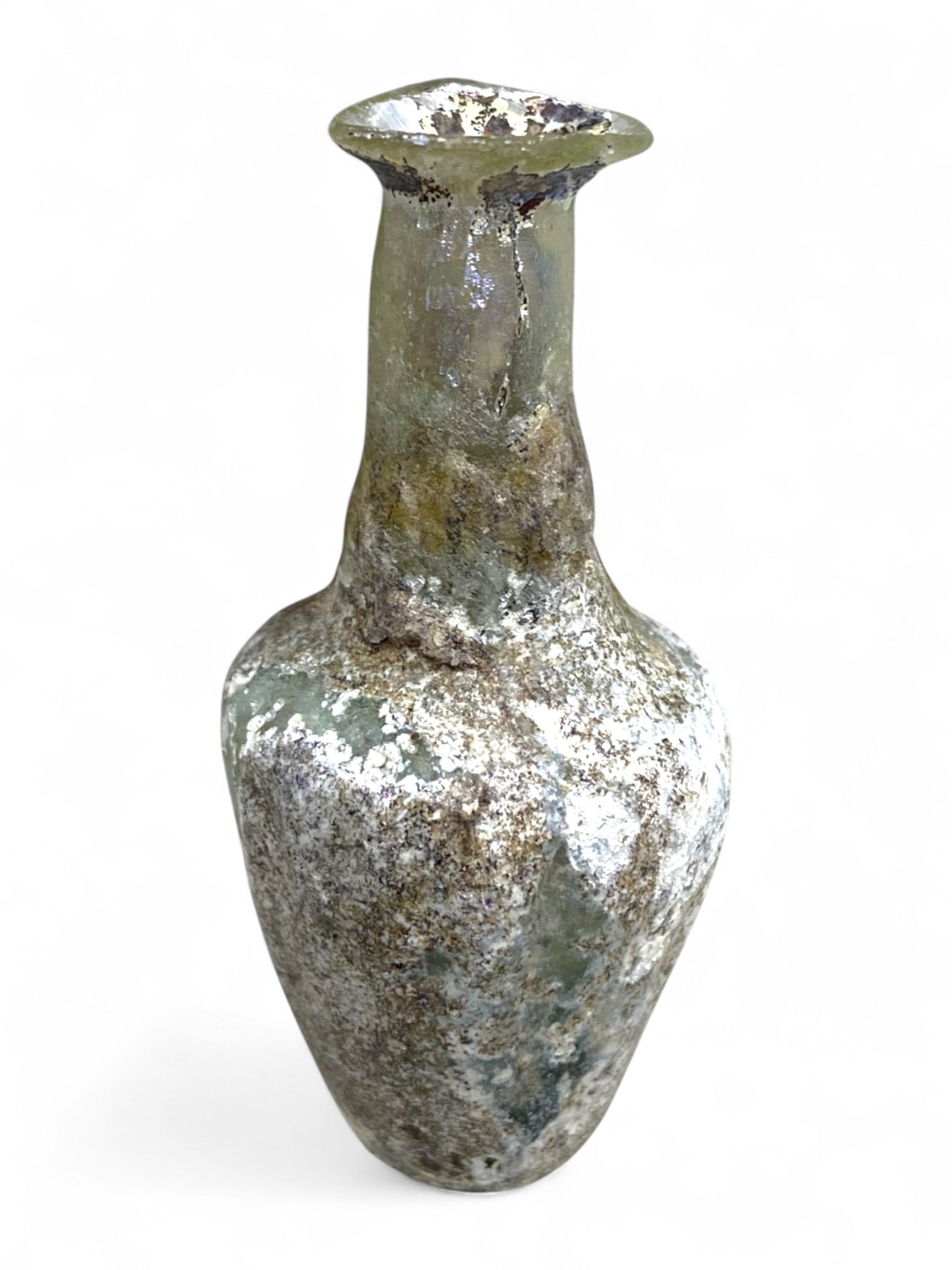 Ancient Roman Glass Perfume Bottle with Tapered Body, c. 1st-3rd Century CE, 20g (1 of 4)