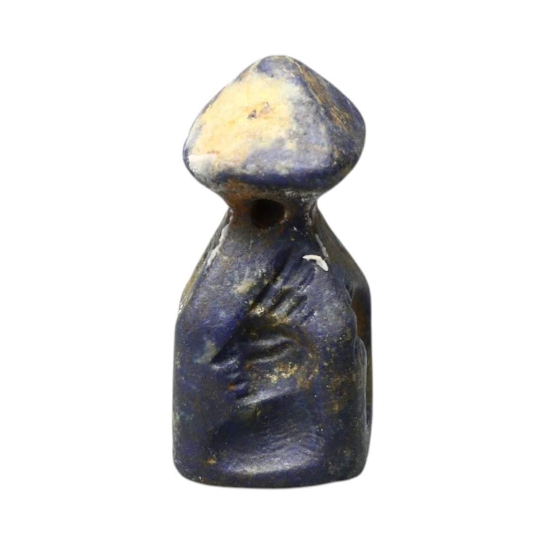 Ancient Neo-Elamite Multi-Faced Lapis Lazuli Stamp Seal, c. 800-600 BCE, 4.58g: This extraordinary multi-faced stamp seal, carved from brilliant lapis lazuli, reflects the creative ingenuity of Neo-Elamite artisans working between c. 800-600 BCE. Unlike traditional seals limited 