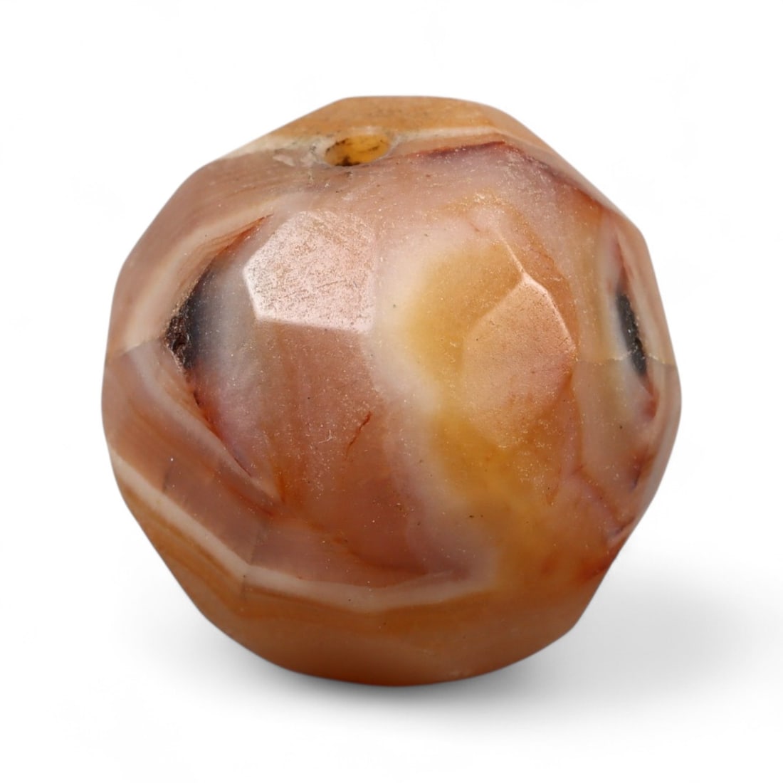 Ancient Islamic Faceted Carnelian Prayer Bead, c. 9th-12th Century CE, 1.5cm, 6g (1 of 3)