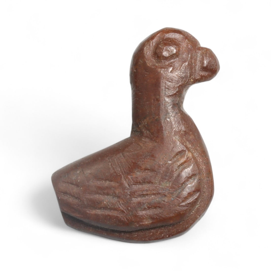 Ancient Mesopotamian Bird Amulet in Brown Stone, c. 2nd Millennium BCE, 2.36g (1 of 2)