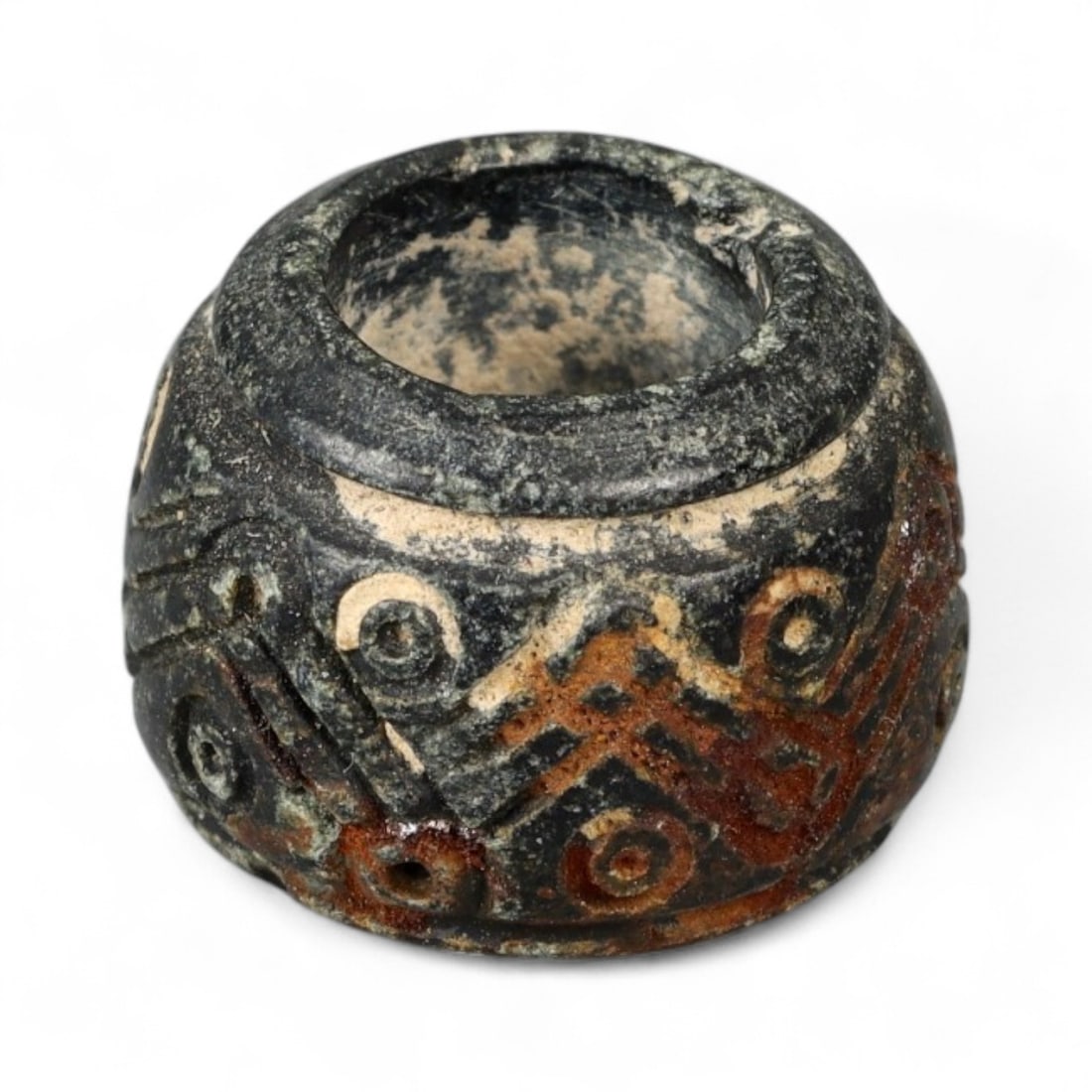 Ancient Near Eastern Banded Stone Eye Motif Bead, c. 2nd Millennium BCE, 2g (1 of 3)