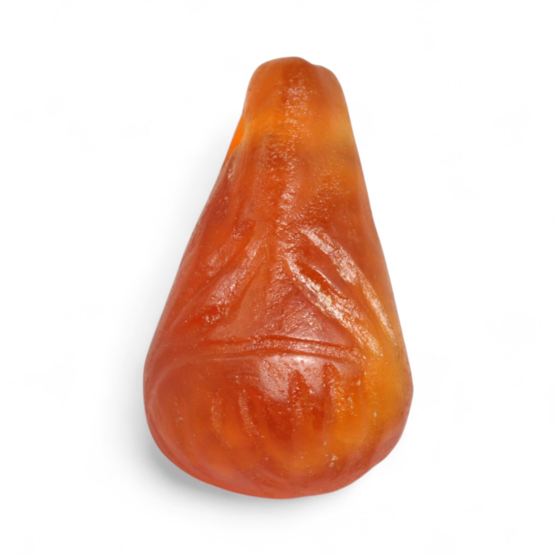 Ancient Coptic Egyptian Teardrop-Form Carnelian Amulet, c. 6th-8th Century CE, 1.12g (1 of 3)