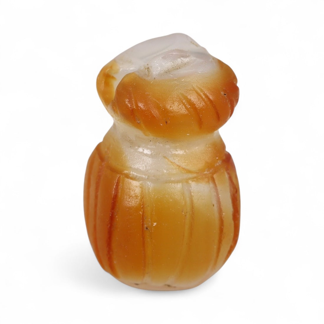 Ancient Coptic Egyptian Spiral-Form Carnelian Amulet, c. 6th-8th Century CE, 1g (1 of 2)