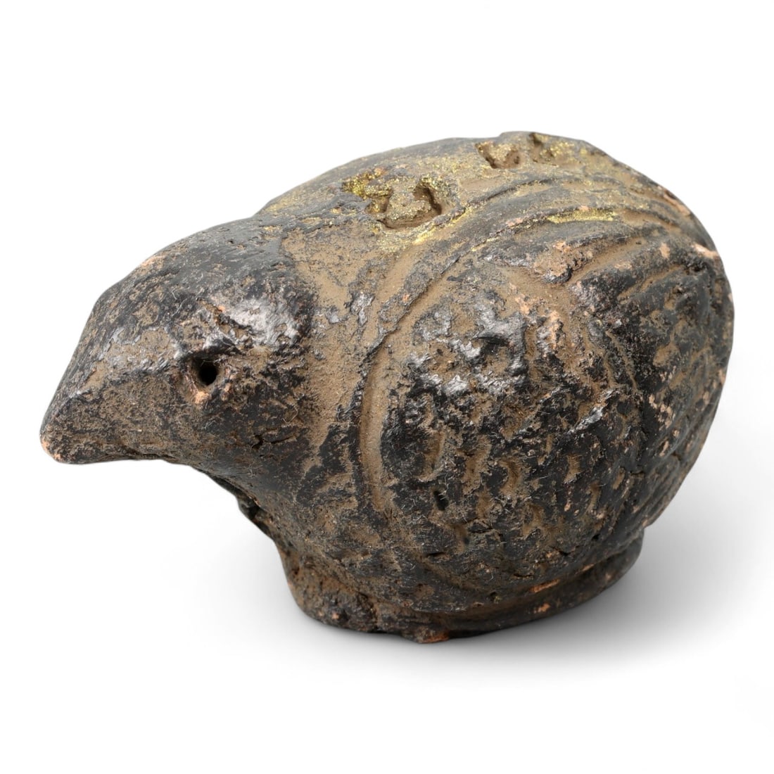 Antique Thai Quail Bell Amulet in Cast Bronze with Sacred Patina, c. Late 19th-20th Century, 90g (1 of 4)