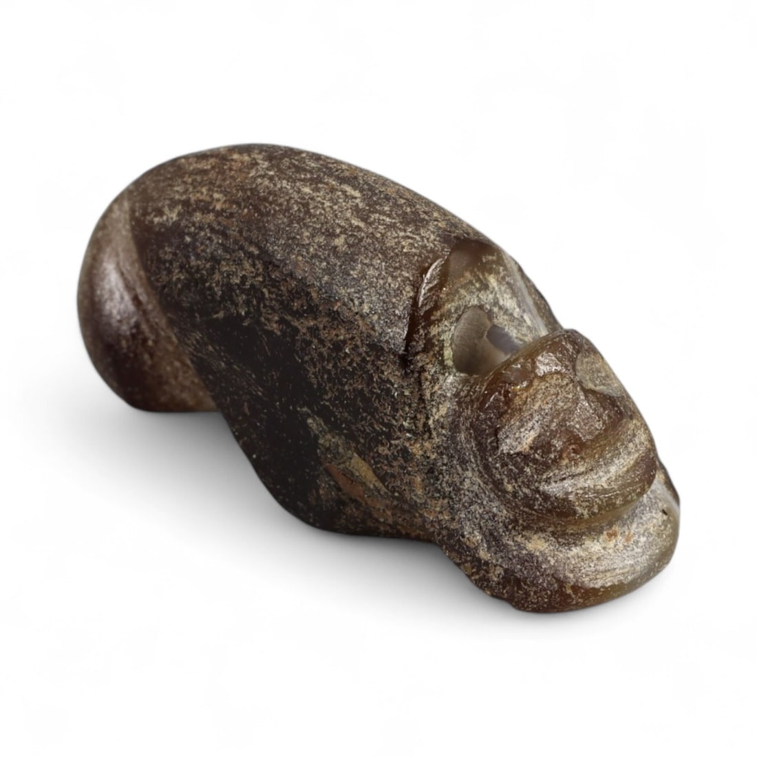 Ancient Near Eastern Primate-Shaped Chalcedony Amulet, c. 2nd Millennium BCE, 4.4g (1 of 3)