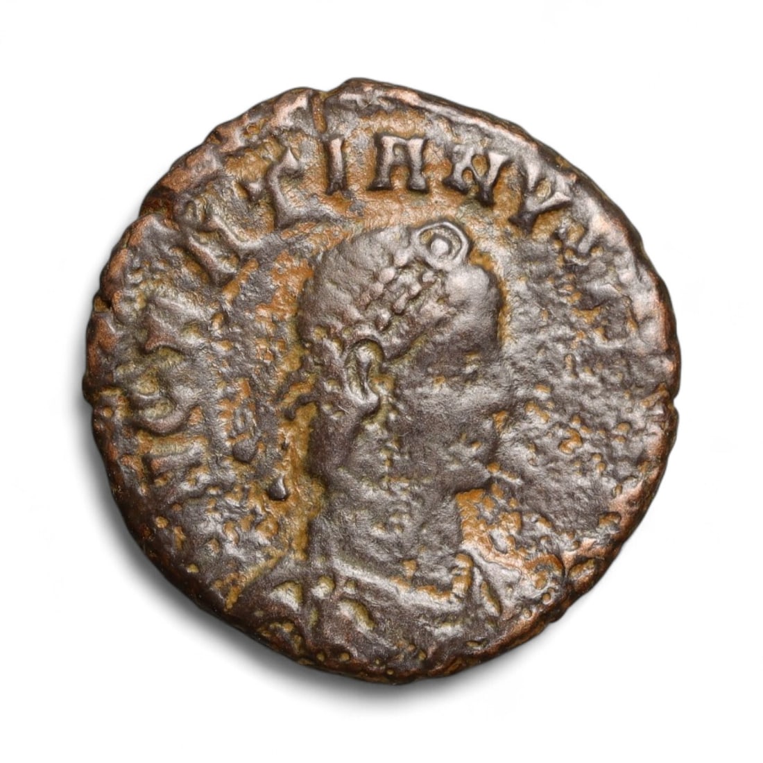 ROMAN EMPIRE: Imperial Authority - Bronze Coin, c. 1st-3rd Century AD, 16mm: Struck during the turbulent decades of the later Roman Empire, this 19mm bronze coin reflects the enduring symbolism of imperial control amidst crisis. Its compact yet deliberate design likely feature