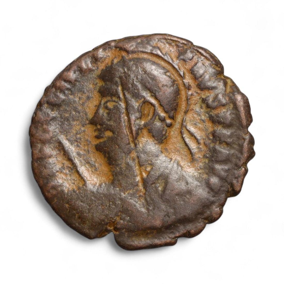 ROMAN EMPIRE: Imperial Authority - Bronze Coin, c. 1st-3rd Century AD, 18mm: Struck during the turbulent decades of the later Roman Empire, this 19mm bronze coin reflects the enduring symbolism of imperial control amidst crisis. Its compact yet deliberate design likely feature