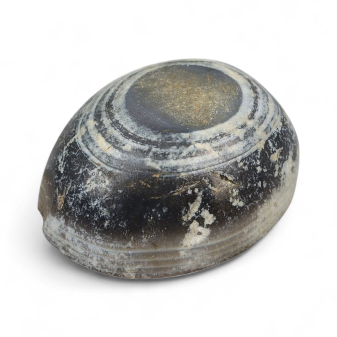 Ancient Medieval Central Asian Luk Mik Goat Eye Agate Bead, c. 6th-9th Century CE, 1.43g (1 of 3)
