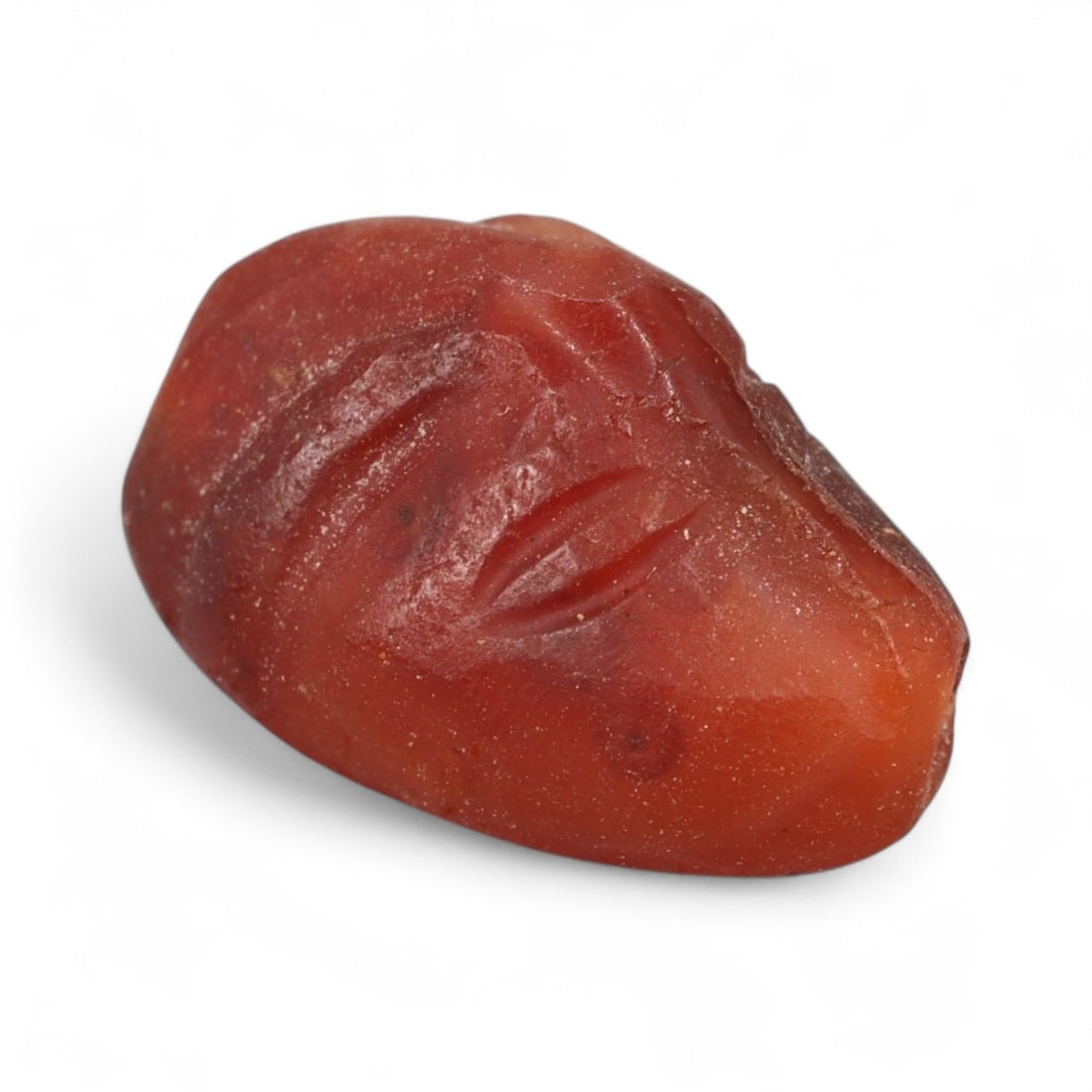 Ancient Near Eastern Zoomorphic Head Carnelian Amulet, c. 1st Millennium BCE, 1.5cm, 2.09g (1 of 3)
