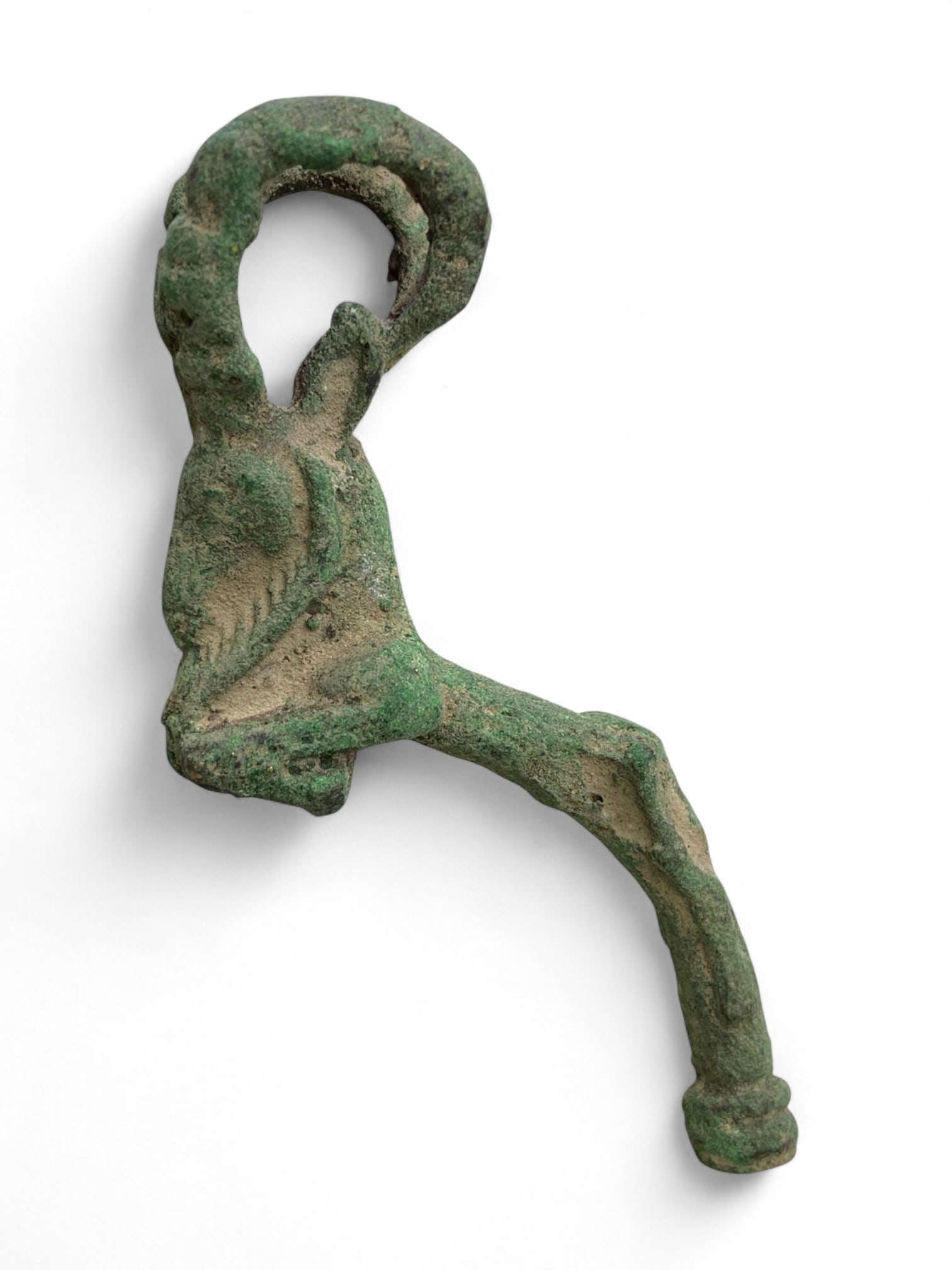 Ancient Luristan Stylized Zoomorphic Bronze Brooch Pin, c. 9th-7th Century BCE, 78g